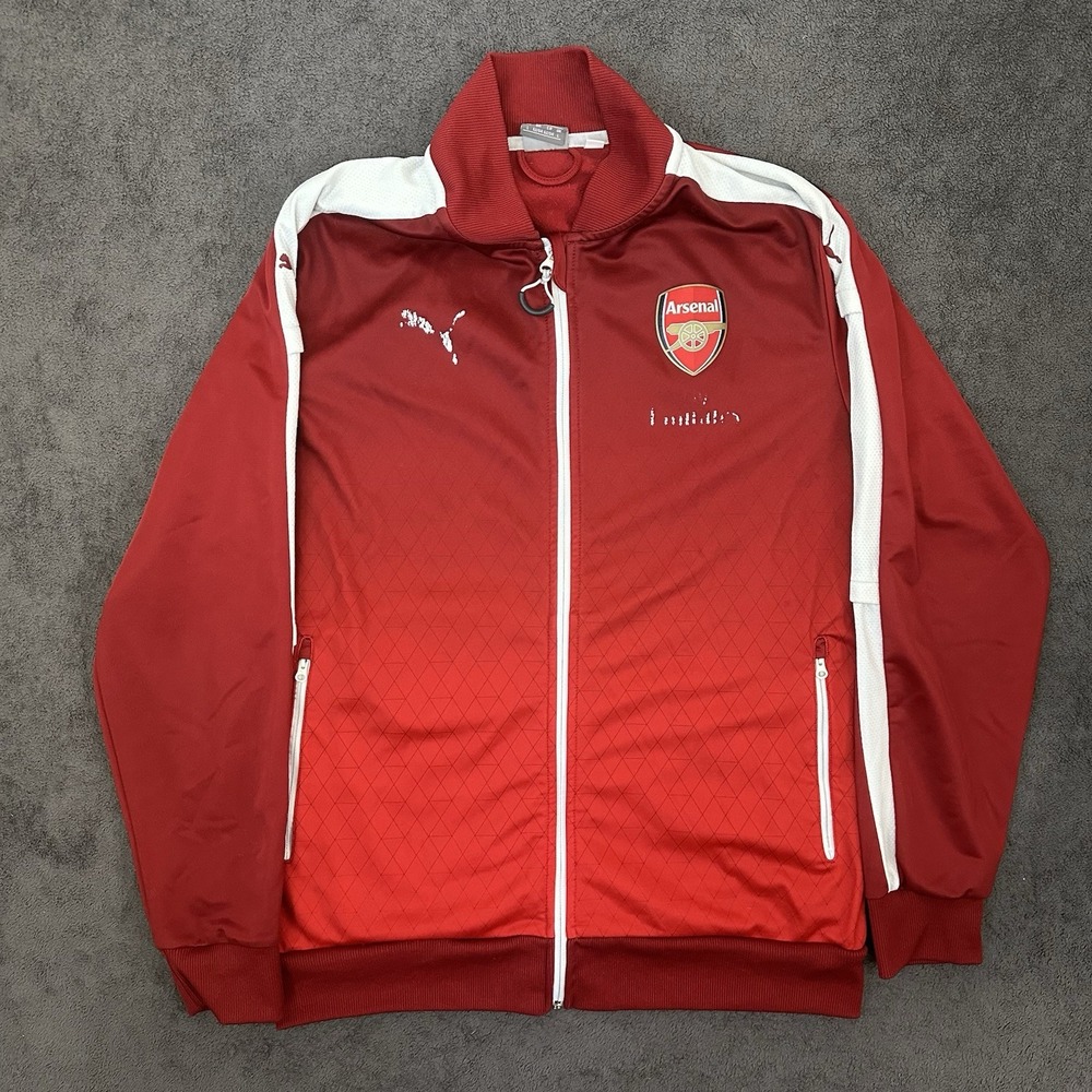 Arsenal FC Vintage Puma Retro Men's Official Full Zip Track Jacket Large